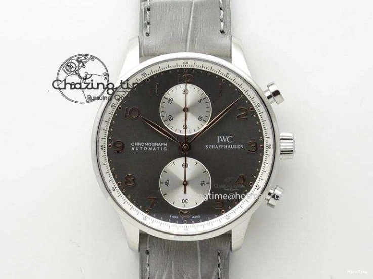 MIROTIME 0416 Portuguese Chrono RG IW371480 ZF 1:1 Best Edition White Dial On Brown Leather Strap A7750 V HighPerformance 7266